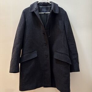 Men's Banana Republic Wool Cashmere Blend Overcoat Black Size Small